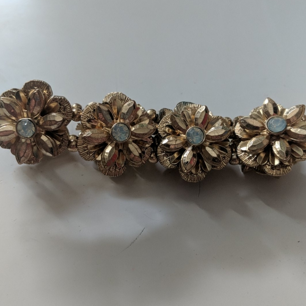 Gold floral bracelet